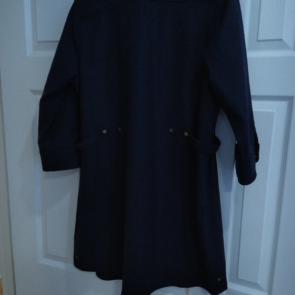 💯 wool dress Pendleton Lowell shirt dress riding jacket style preppy navy coat - Picture 4 of 16